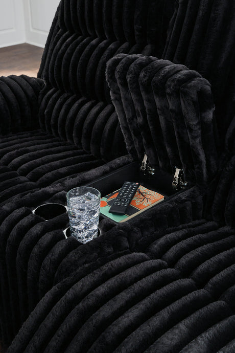 Rhine Falls Onyx Power Reclining Living Room Set by Ashley at Eve Furniture
