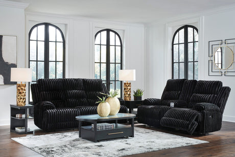 Rhine Falls Onyx Power Reclining Living Room Set by Ashley at Eve Furniture