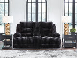 Rhine Falls Onyx Power Reclining Sofa and Loveseat by Ashley at Eve Furniture