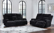 Rhine Falls Onyx Power Reclining Sofa and Loveseat by Ashley at Eve Furniture