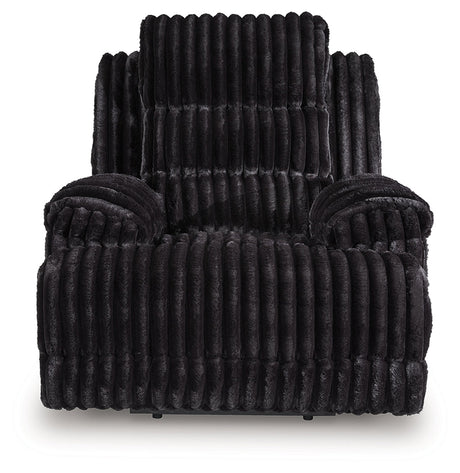 Rhine Falls Onyx Power Zero Wall Recliner by Ashley at Eve Furniture