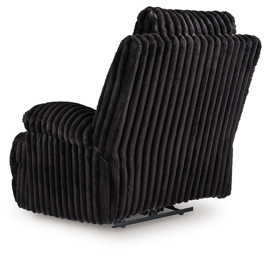 Rhine Falls Onyx Power Zero Wall Recliner by Ashley at Eve Furniture