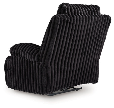 Rhine Falls Onyx Power Zero Wall Recliner by Ashley at Eve Furniture