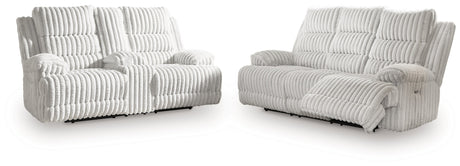 Rhines Falls Alloy Power Reclining Living Room Set by Ashley at Eve Furniture