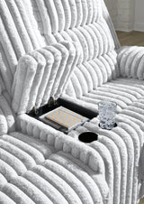 Rhines Falls Alloy Power Reclining Loveseat with Console by Ashley at Eve Furniture