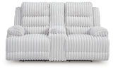 Rhines Falls Alloy Power Reclining Sofa and Loveseat by Ashley at Eve Furniture