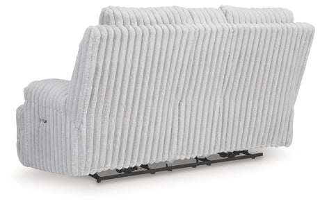 Rhines Falls Alloy Power Reclining Loveseat with Console by Ashley at Eve Furniture