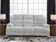 Rhines Falls Alloy Power Reclining Sofa with Drop Down Table by Ashley at Eve Furniture