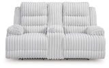 Rhines Falls Alloy Power Reclining Sofa and Loveseat by Ashley at Eve Furniture