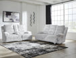 Rhines Falls Alloy Power Reclining Sofa and Loveseat by Ashley at Eve Furniture