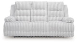 Rhines Falls Alloy Power Reclining Sofa with Drop Down Table by Ashley at Eve Furniture