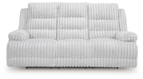 Rhines Falls Alloy Power Reclining Sofa with Drop Down Table by Ashley at Eve Furniture