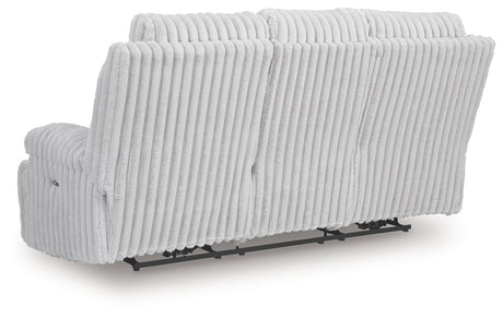 Rhines Falls Alloy Power Reclining Sofa with Drop Down Table by Ashley at Eve Furniture