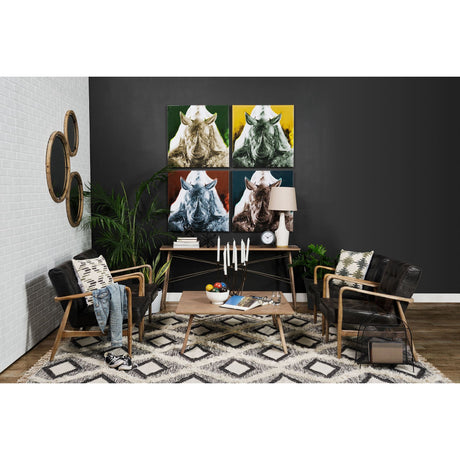 Rhino Blue by Mercana Studio a Hand Embellished Textured Canvas by Mercana at Eve Furniture