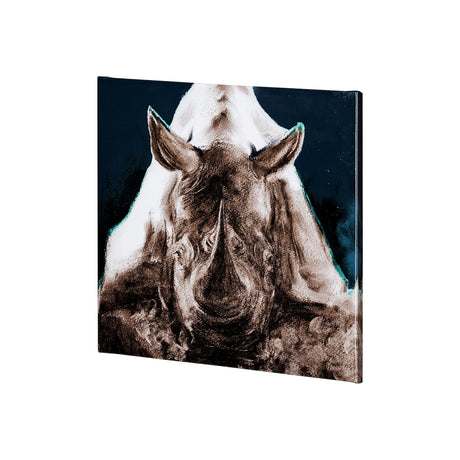 Rhino Blue by Mercana Studio a Hand Embellished Textured Canvas by Mercana at Eve Furniture