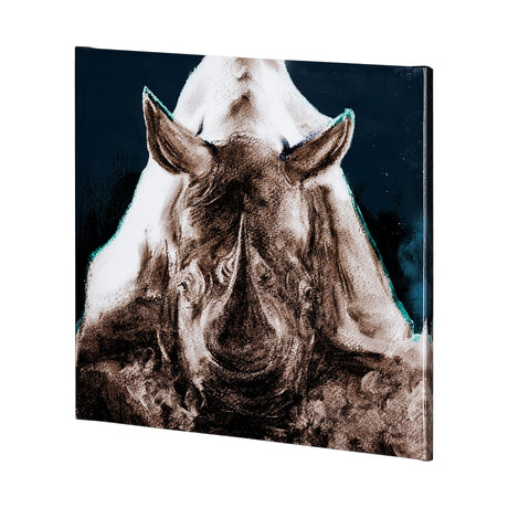 Rhino Blue by Mercana Studio a Hand Embellished Textured Canvas by Mercana at Eve Furniture