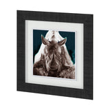 Rhino Blue by Mercana Studio a Hand Embellished Textured Framed Art Print Matted under Glass by Mercana at Eve Furniture