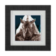 Rhino Blue by Mercana Studio a Hand Embellished Textured Framed Art Print Matted under Glass by Mercana at Eve Furniture