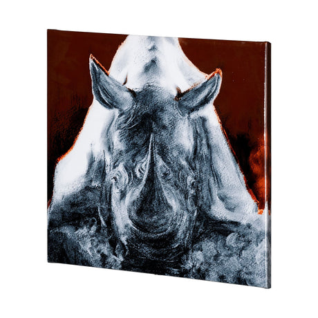 Rhino Burn Orange by Mercana Studio a Hand Embellished Textured Canvas by Mercana at Eve Furniture