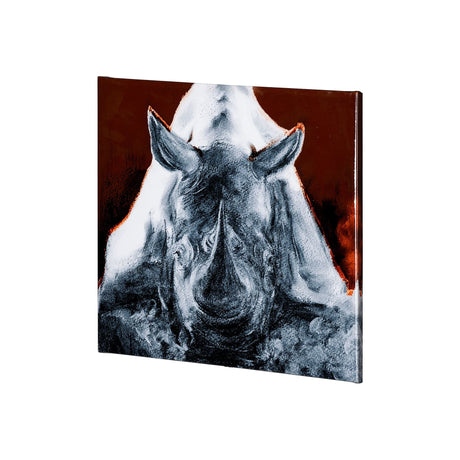Rhino Burn Orange by Mercana Studio a Hand Embellished Textured Canvas by Mercana at Eve Furniture
