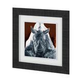 Rhino Burn Orange by Mercana Studio a Hand Embellished Textured Framed Art Print Matted under Glass by Mercana at Eve Furniture