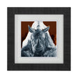 Rhino Burn Orange by Mercana Studio a Hand Embellished Textured Framed Art Print Matted under Glass by Mercana at Eve Furniture