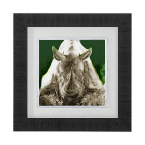 Rhino Green by Mercana Studio a Hand Embellished Textured Framed Art Print Matted under Glass by Mercana at Eve Furniture