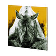 Rhino Yellow by Mercana Studio a Hand Embellished Textured Canvas by Mercana at Eve Furniture