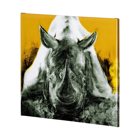 Rhino Yellow by Mercana Studio a Hand Embellished Textured Canvas by Mercana at Eve Furniture