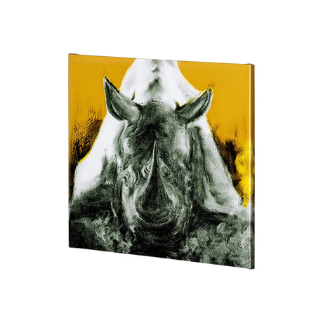 Rhino Yellow by Mercana Studio a Hand Embellished Textured Canvas by Mercana at Eve Furniture