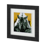 Rhino Yellow by Mercana Studio a Hand Embellished Textured Framed Art Print Matted under Glass by Mercana at Eve Furniture