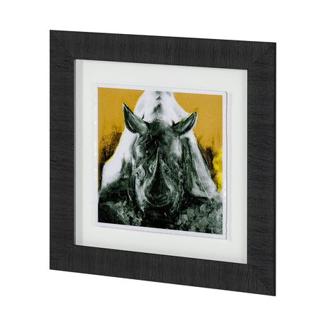 Rhino Yellow by Mercana Studio a Hand Embellished Textured Framed Art Print Matted under Glass by Mercana at Eve Furniture