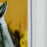 Rhino Yellow by Mercana Studio a Hand Embellished Textured Framed Art Print Matted under Glass by Mercana at Eve Furniture