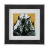 Rhino Yellow by Mercana Studio a Hand Embellished Textured Framed Art Print Matted under Glass by Mercana at Eve Furniture