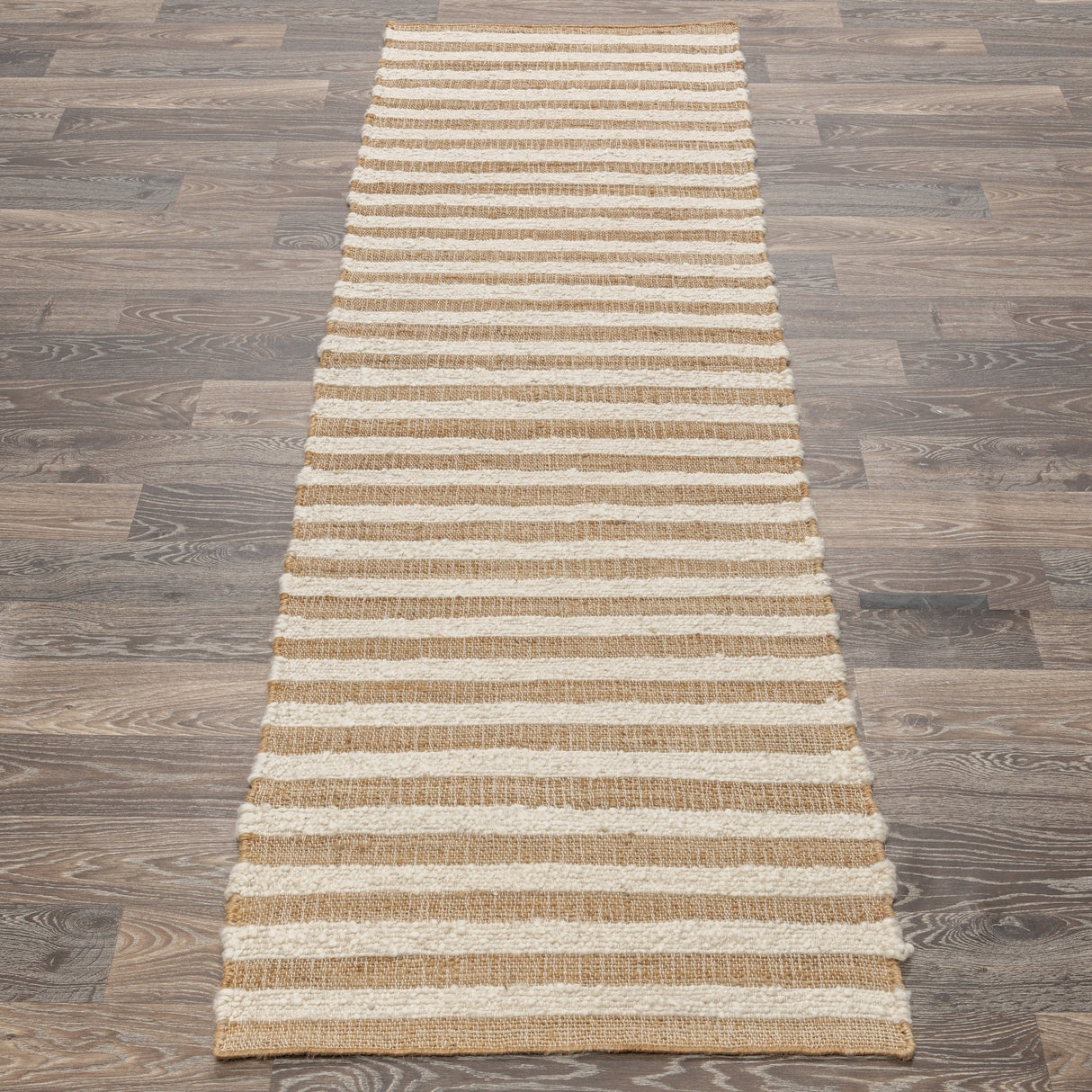 Rhodes Stripe Natural/Ivory Rug by Classic Home at Eve Furniture