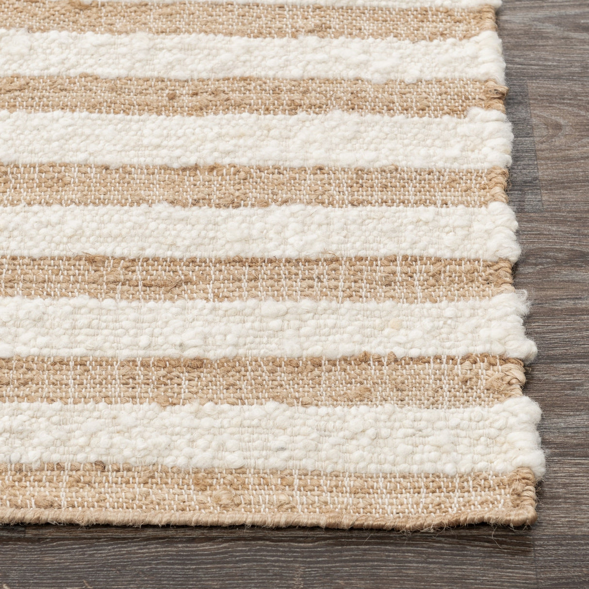 Rhodes Stripe Natural/Ivory Rug by Classic Home at Eve Furniture