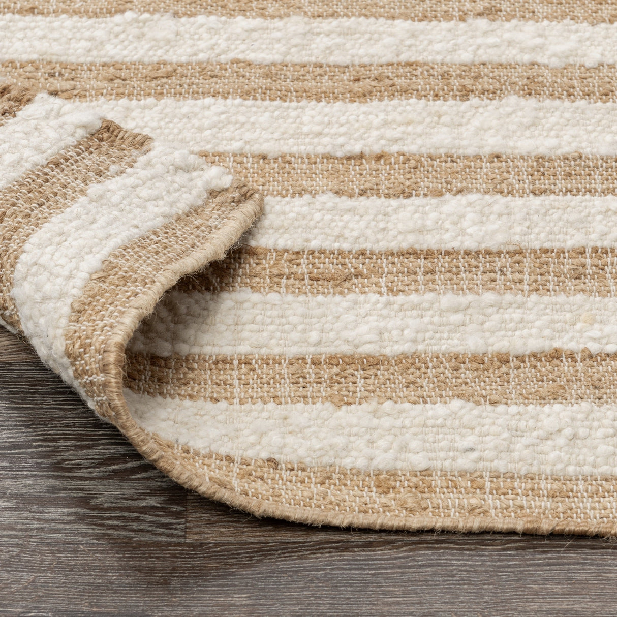 Rhodes Stripe Natural/Ivory Rug by Classic Home at Eve Furniture