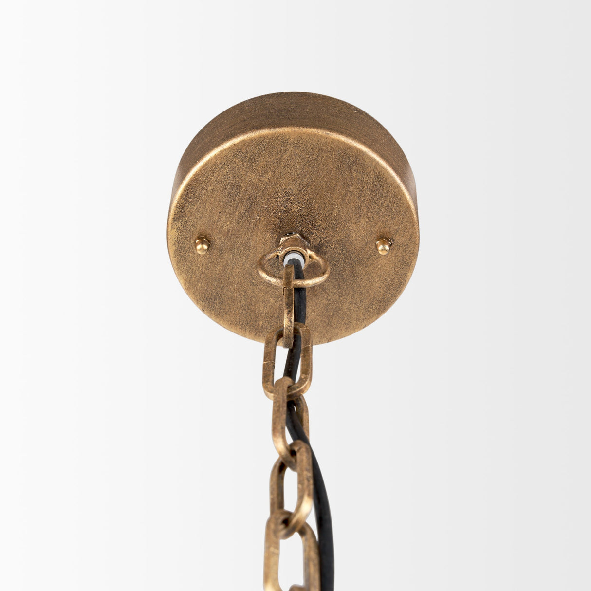 Rhone Gold Metal and Wood Beaded Chandelier by Mercana at Eve Furniture