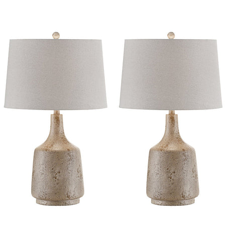 Rhys Grey/Brown Table Lamp (Set of 2) by Crestview at Eve Furniture