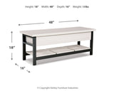 Rhyson White Storage Bench by Ashley at Eve Furniture