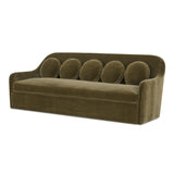 Rialto Dark Green Faux Mohair Sofa by Moe's Home at Eve Furniture