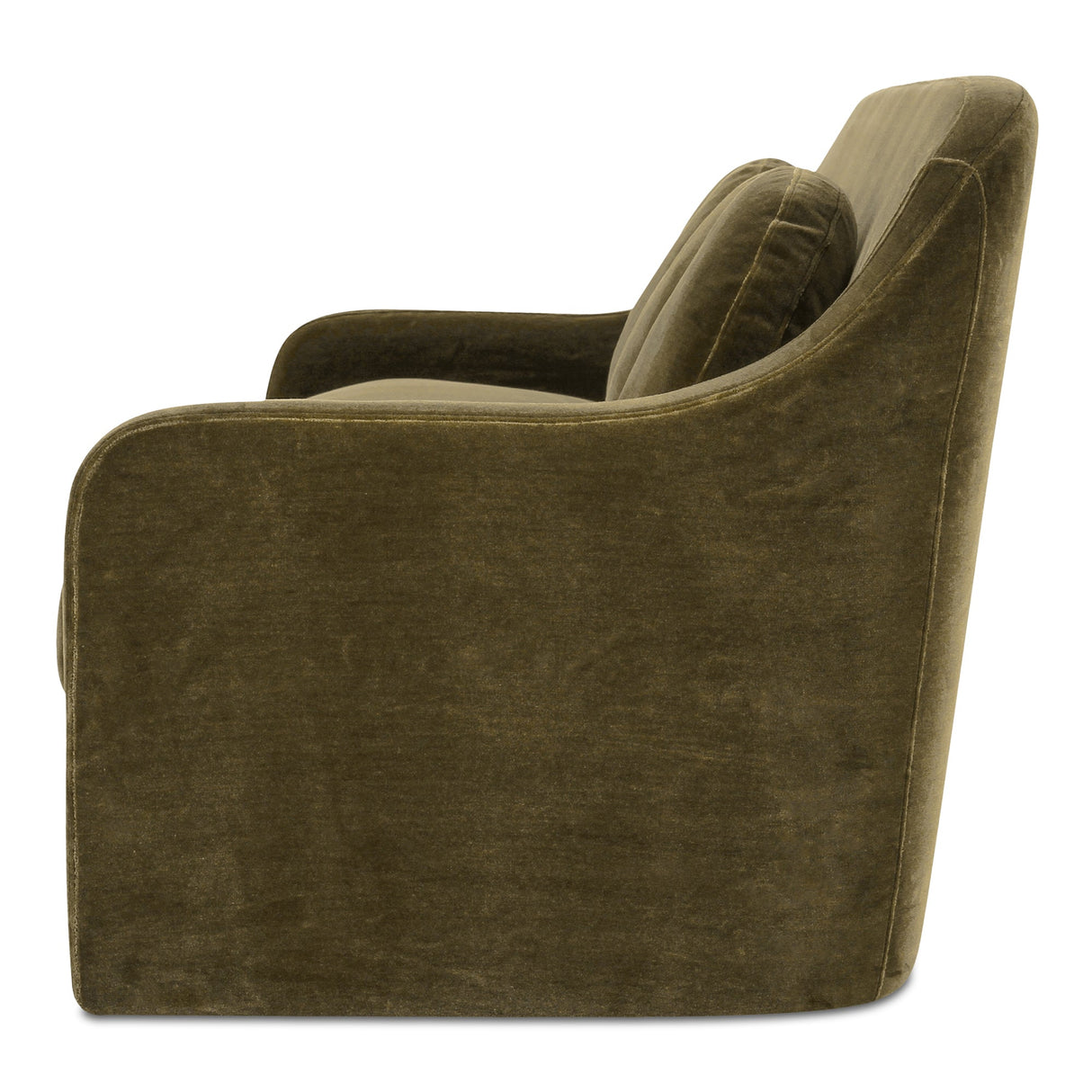 Rialto Dark Green Faux Mohair Sofa by Moe's Home at Eve Furniture