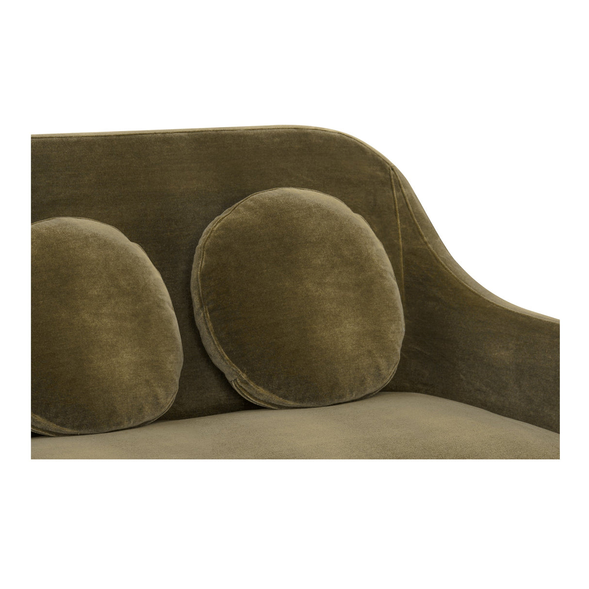 Rialto Dark Green Faux Mohair Sofa by Moe's Home at Eve Furniture