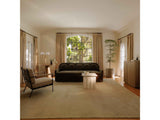 Rialto Dark Green Faux Mohair Sofa