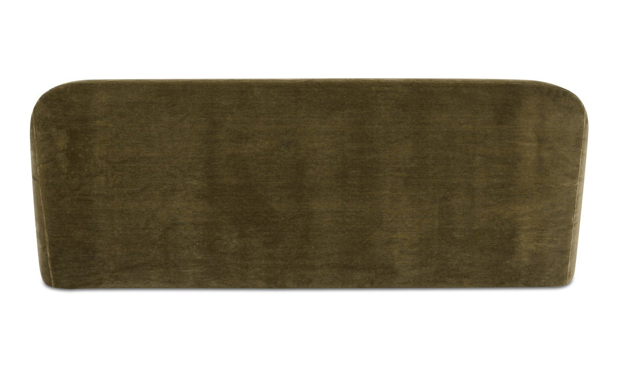 Rialto Sofa Dark Green Faux Mohair by Moe's Home at Eve Furniture