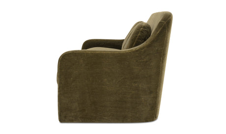 Rialto Sofa Dark Green Faux Mohair by Moe's Home at Eve Furniture