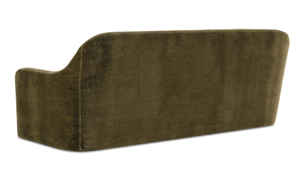 Rialto Sofa Dark Green Faux Mohair by Moe's Home at Eve Furniture