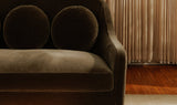 Rialto Sofa Dark Green Faux Mohair by Moe's Home at Eve Furniture