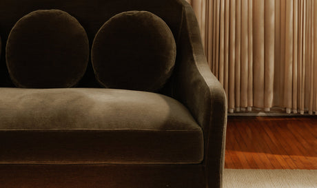 Rialto Sofa Dark Green Faux Mohair by Moe's Home at Eve Furniture