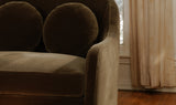 Rialto Sofa Dark Green Faux Mohair by Moe's Home at Eve Furniture